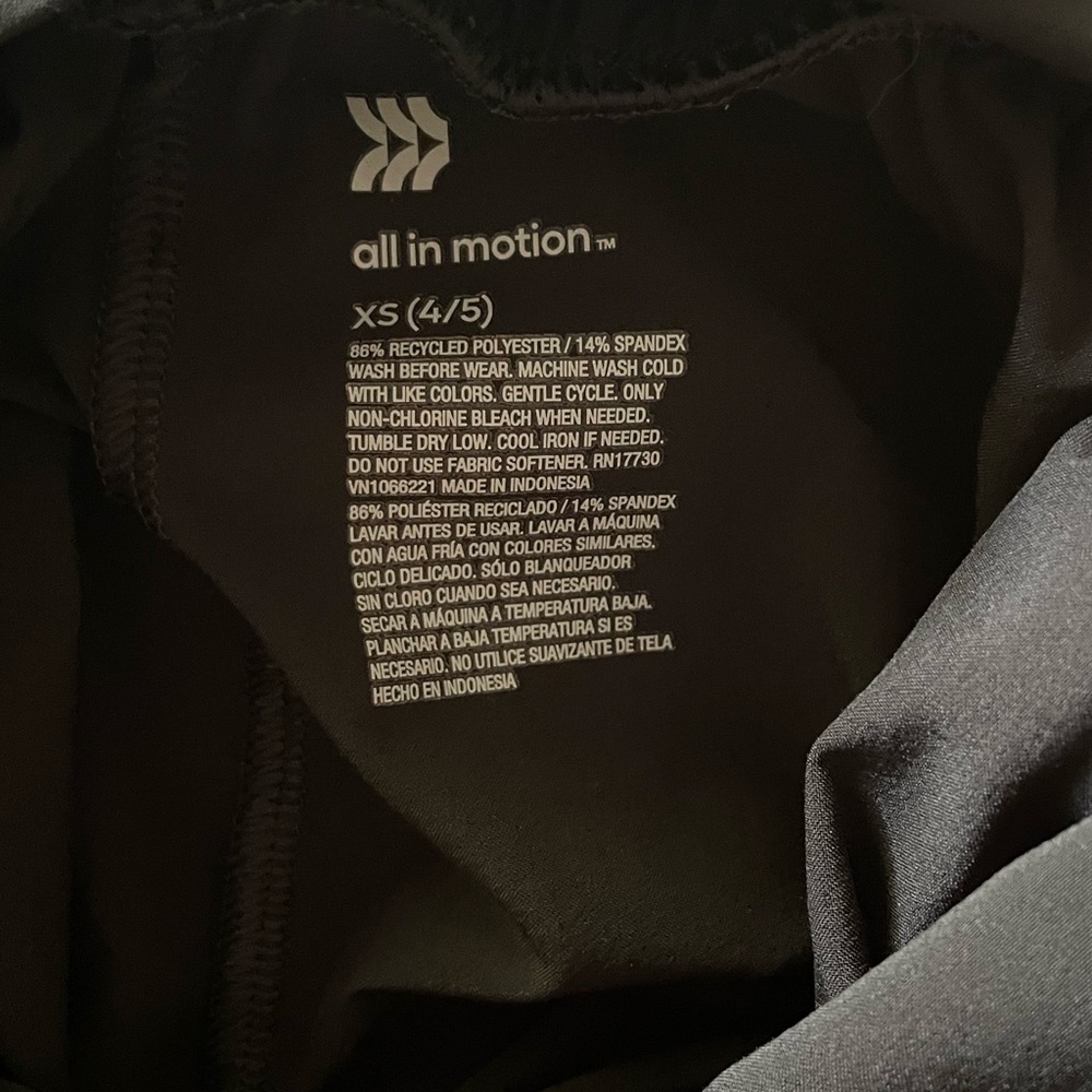 All in Motion Girls' Woven Activewear Romper XS 4/5 Black - Picture 6 of 9